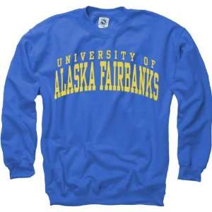  Alaska Fairbanks Nanooks Royal Arch Crewneck Sweatshirt 