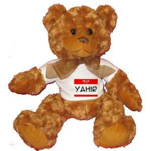  HELLO my name is YAHIR Plush Teddy Bear with WHITE T Shirt 