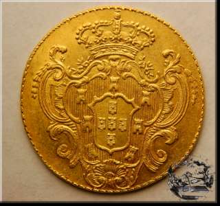 Brazil Maria I and Pedro III 6400 Reis 1786 Gold #1193  