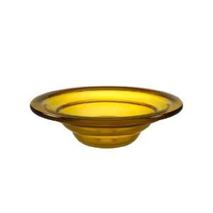  Xylem GV101TRD Yellow 17 1/2 Round Yellow Tiered Glass Vessel Sink 