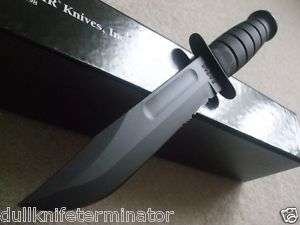 Ka Bar Black Fighting Knife 1214 Serrated New Kydex  