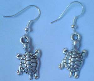 NEW Vintage turtle Earring 925Sterling Silver Hook FREE  