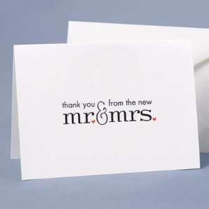  Set of 50 Mr. & Mrs. Thank You Wedding Cards Notes 