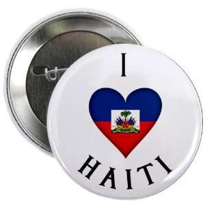 I HEART HAITI World Flag 2.25 inch Pinback Button Badge 
