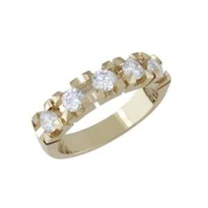  Blossom   size 9.25 14K Yellow Gold Diamond Cut Ring 