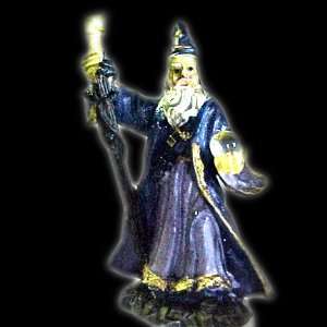  Wizard with Mysterious Goat Head Staff in Blue Robe 