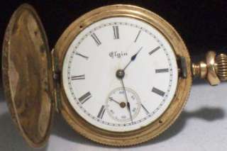 NON WORKING 1895 ELGIN SIZE 0 GOLD FILLED 7 JEWEL POCKET WATCH NON 