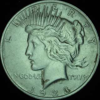 1923 P AU+++ Peace Dollar in Eagle Coin Holder     