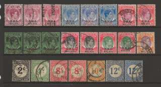 Straits Settlements 1892 1948 Collection Used 379Pds  