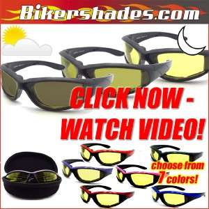 Magnum Yellow to Dark Brown/Smoke Transition Motorcycle riding glasses