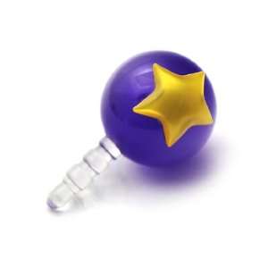 Aznavour] Star Ball Ear Cap for iPhone & Galaxy / Blue Violet (Yellow 