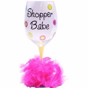    Tumbleweed Shopper Babe Babe Wine Glass