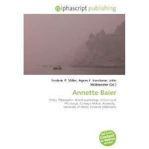  Annette Baier (9786134277600) Books