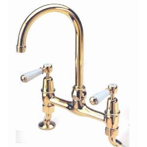   Deck Mounted Faucet with Gooseneck Spout and Offset Legs   RFC1010/6BN