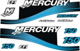 Mercury outboard motor cowl decals stickers graphics  