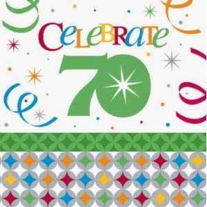  Celebrate in Style 70th Birthday 3 Ply Lunch Napkins 