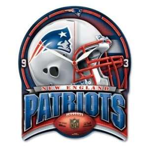  New England Patriots High Def Plaque Style Wall Clock 