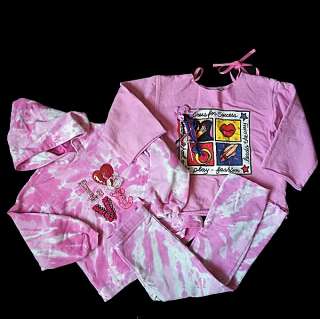 KIDS Girl TWO Pink JM Originals Sweatshirt Top & Pant Sz 5 6 So CUTE 