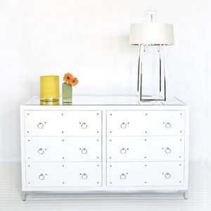  Worlds Away Studly Dresser in Marshmallow Lacquer 