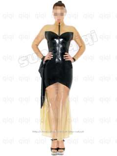 100% Latex/rubber .4mm full length Dress suit catsuit gothic fashion 