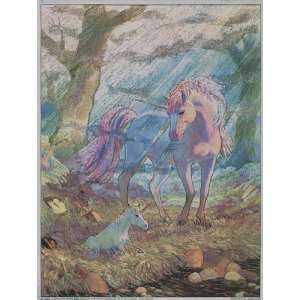  Barry Tinkler   Unicorn and Foal Size 6x8 by Barry Tinkler 