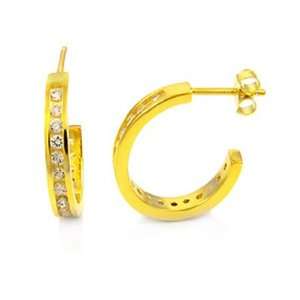  Gold Plated Huggie Hoop Earrings, Fabulously Designed with 