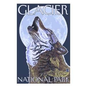  Glacier National Park, Montana, Howling Wolf Giclee Poster 