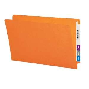   End Tab Folder, Legal, Straight, 11 Point, Orange, 100 per Box (28510