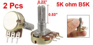 B5K 5K OHM Linear Taper Rotary Potentiometers 1/2W  