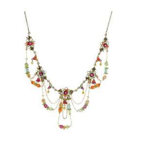 Tiered Vintage Michal Negrin Necklace Crafted With Swarovski Crystals 