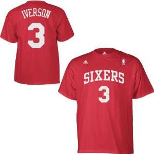  Adidas Philadelphia 76Ers Allen Iverson Game Time T Shirt 