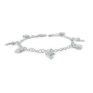  Cute and Charming Sterling Silver Bracelet Adorned with 