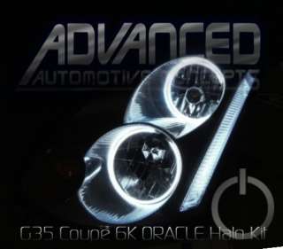 Infiniti G35 Coupe 6K Headlight hid HALOs Demon Eye Kit  