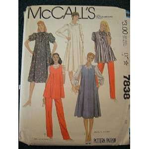   OR TOP AND PANTS SIZE 12 MCCALLS SEWING PATTERN #7838 