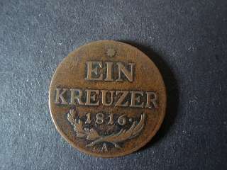 1816 A AUSTRIA COIN EIN KREUZER  