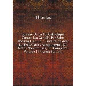   Nombreuses, Et . ComplÃ¨te, Volume 1 (French Edition) Thomas Books