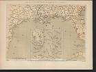 Texas 1865 Antique Civil War Battle Map Southern States and Gulf of 