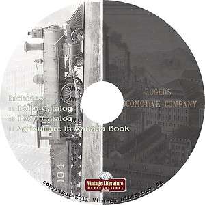 1897 Rogers Locomotive Catalog {Steam Engine & Railroading History} on 