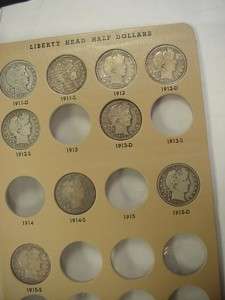1892 1915 LIBERTY HEAD BARBER HALF DOLLAR SET 53 PIECES ALL DIFFERENT 
