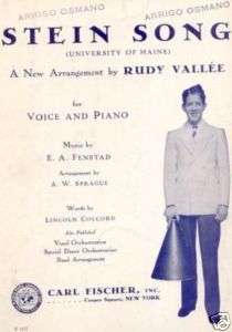 STEIN SONG University of Maine ~ 1930 Rudy Vallee  