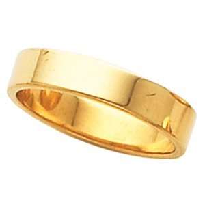 Elegant and Stylish 04.00 MM Flat Band in 10K Yellow Gold ( Size 12.5 