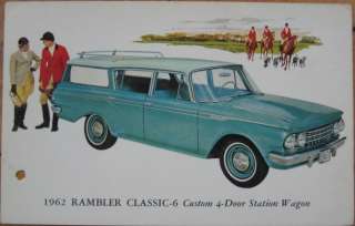 1962 Chrome Car AD PC   Rambler Classic 6 Station Wagon  