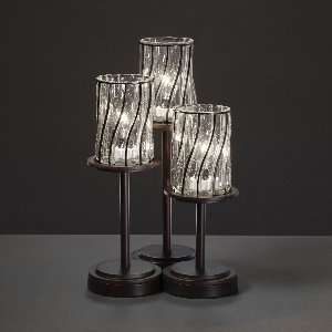  WGL 8797   Justice Design   Dakota Three Light Table Lamp 