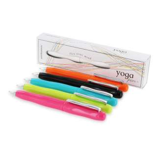 Yoga Ergonomic Assorted Barrel Ball Point Pens New 853662430308 