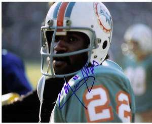Mercury Morris signed 1972 Miami Dolphins 17   0 w/ COA  