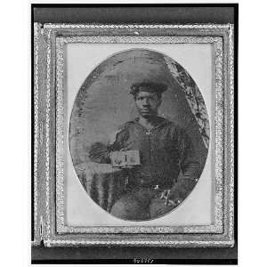  Sailor with cigar in hand holding a double case image of 