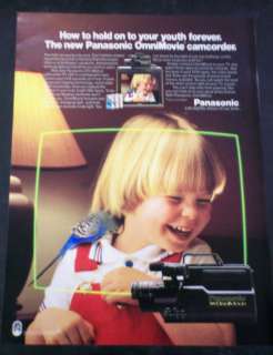 1987 Ad Panasonic OmniMovie Camcorder Video Camera  
