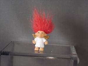 Troll Doll with Red Hair and Angel outfit 1 inch tall  