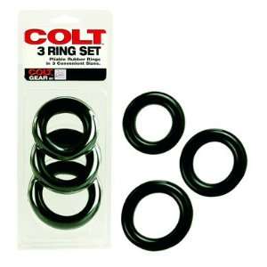  Bundle Colt 3 Ring Set and Aloe Cadabra Organic Lube 
