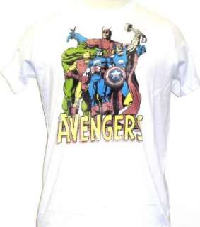  The Avengers Marvel Comics Mens White Vintage T shirt 